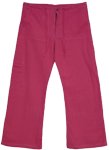 Pink Panther Wide Leg Palazzo Pants with Shirred Waist