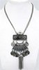 Boho Ancient Three Piece Silver and Black Accents Necklace