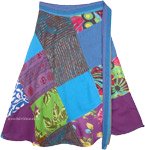 Green Plankton Plus Size Bohemian Short Wrap Skirt
