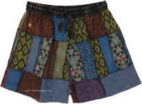 Caramel Tie Dye Boho Shorts with Pockets