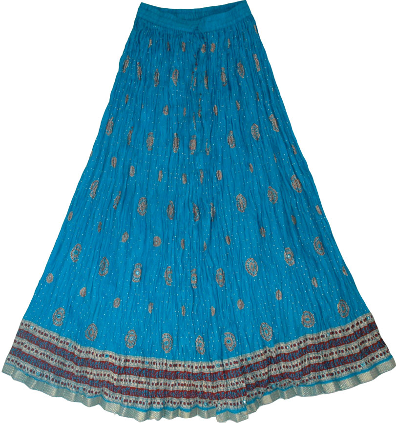 Bohemian Tall Skirt , Cerulean Summer Tall Skirt  