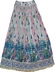 Shaded Floral Long Dance Skirt 