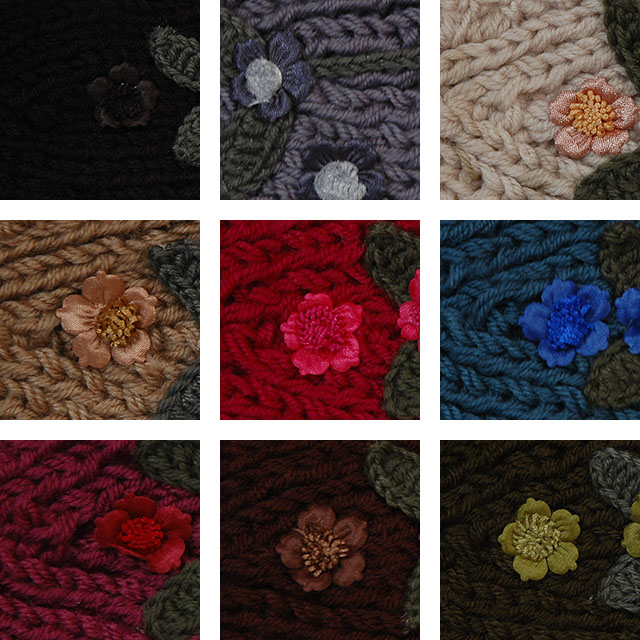 Earthy Blooms Boho Knit Headband