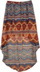 Geo Print Hi Low Skirt