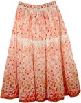 Carmine Bright Easy Wear Long Skirt