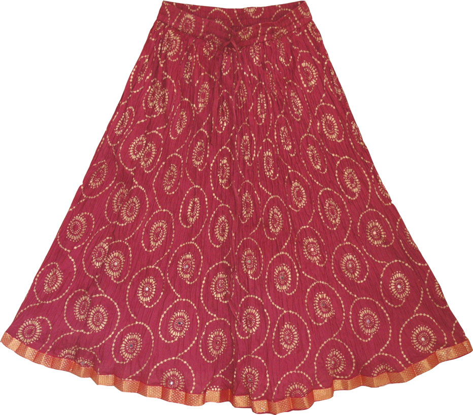 Flushed Chakra Ethnic Skirt | Short-Skirts