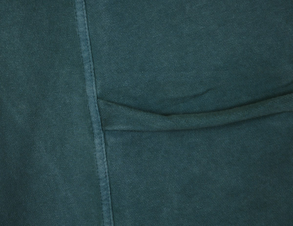 Teal Green Terry Knit Pants with Cargo Pockets