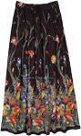 Ethnic Indian Skirt with Flowers [2058]