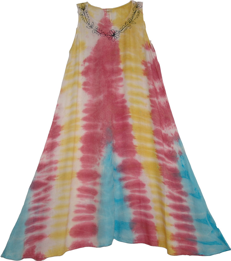 Crayon Tie Dye Lounge Dress | Dresses | Tie-Dye