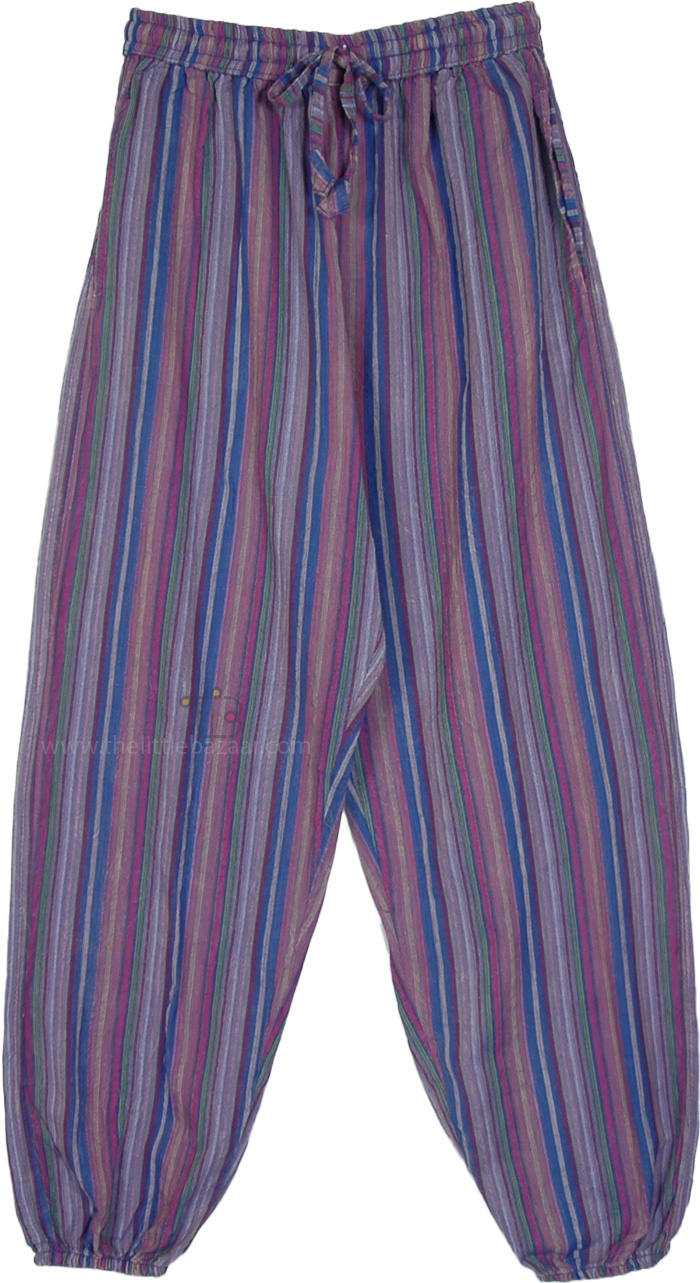 Purple Haze Striped Cotton Lounge Pants