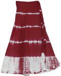 Red Tie Dye Wrap Skirt [2443]