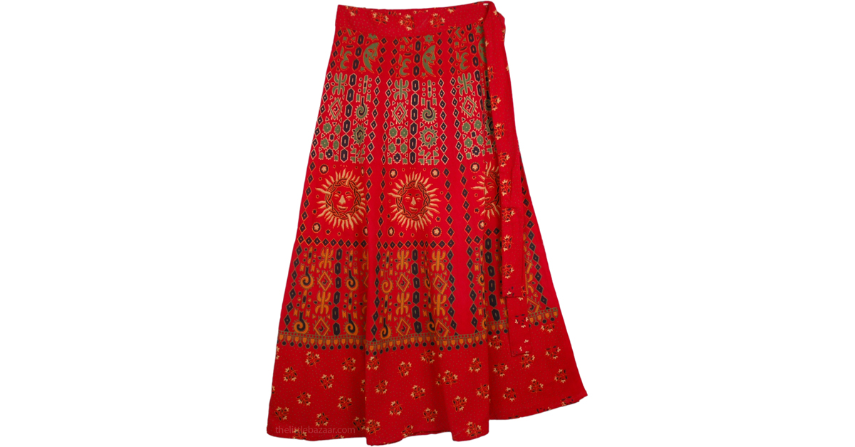 Monarch Ethnic Wrap Skirt | Wrap-Around-Skirt