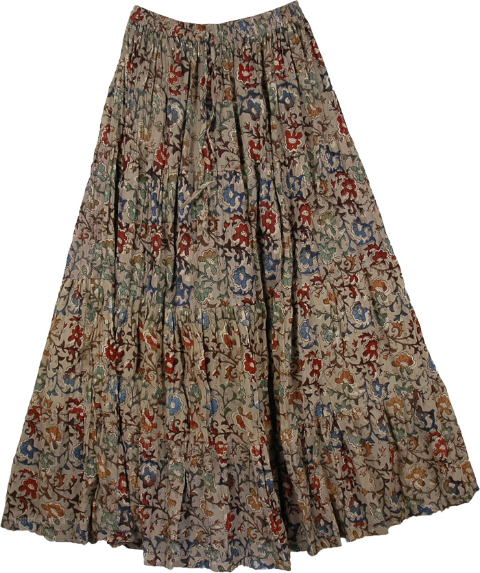 Old Bronze Womens Long Skirt | Printed