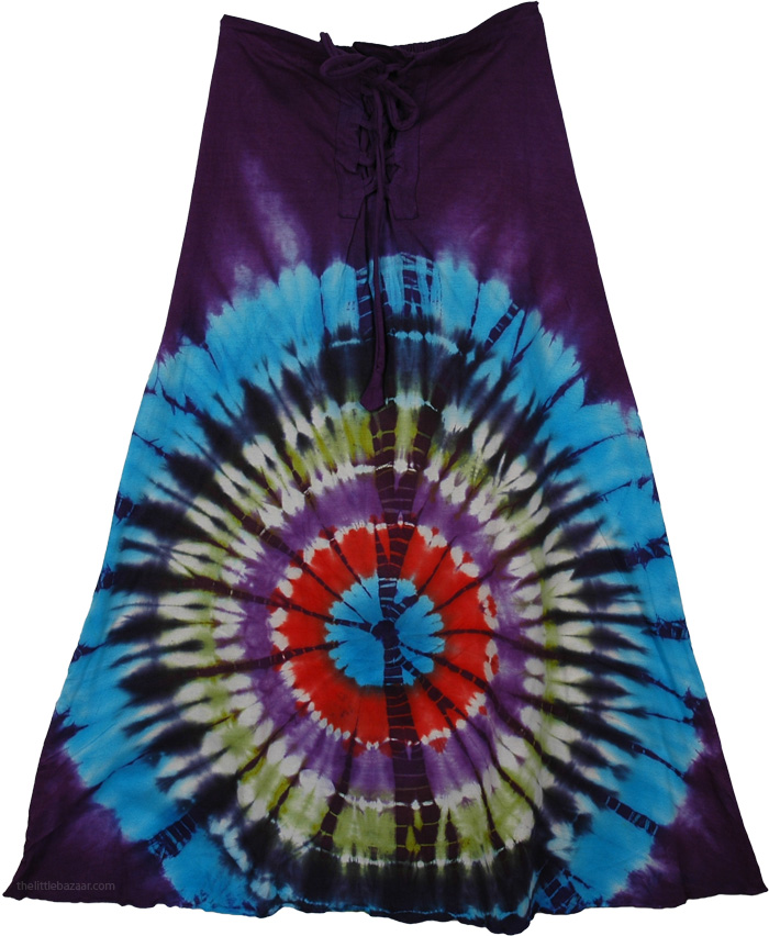 Revol Wine Berry Tie Dye Skirt | Purple | Tie-Dye, Junior-Petite,Hippie
