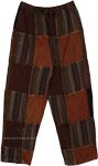 Boho Tribal Pants Brown with Patchwork [3713]