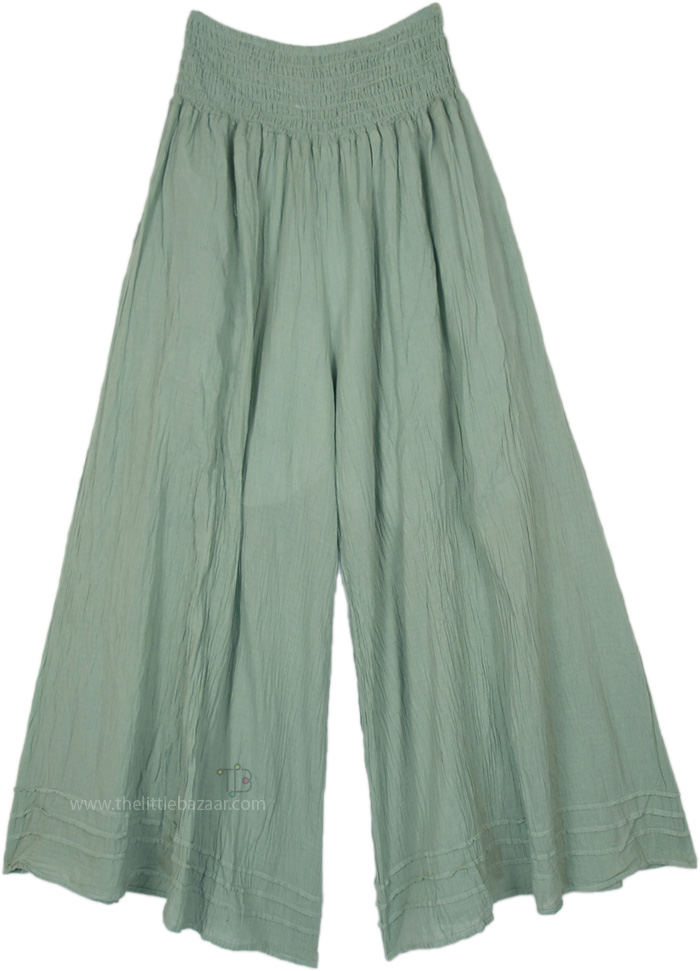 Sage Serenity Boho Wide-Leg Pants