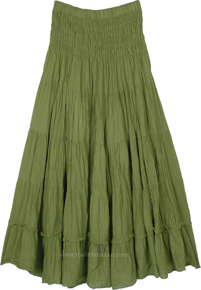 Cotton green skirt hotsell