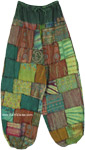 Hippie Season Fun Cotton Green Harem Pants [3850]