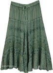 Versatile Vintage Look Rayon Skirt for Women [3878]