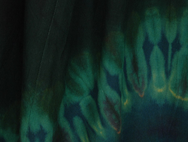 Forest Swirl Tie-Dye Cotton Wide Pants