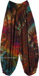 Multicolor Tie Dye Effect Comfortable Rayon Trousers [3972]