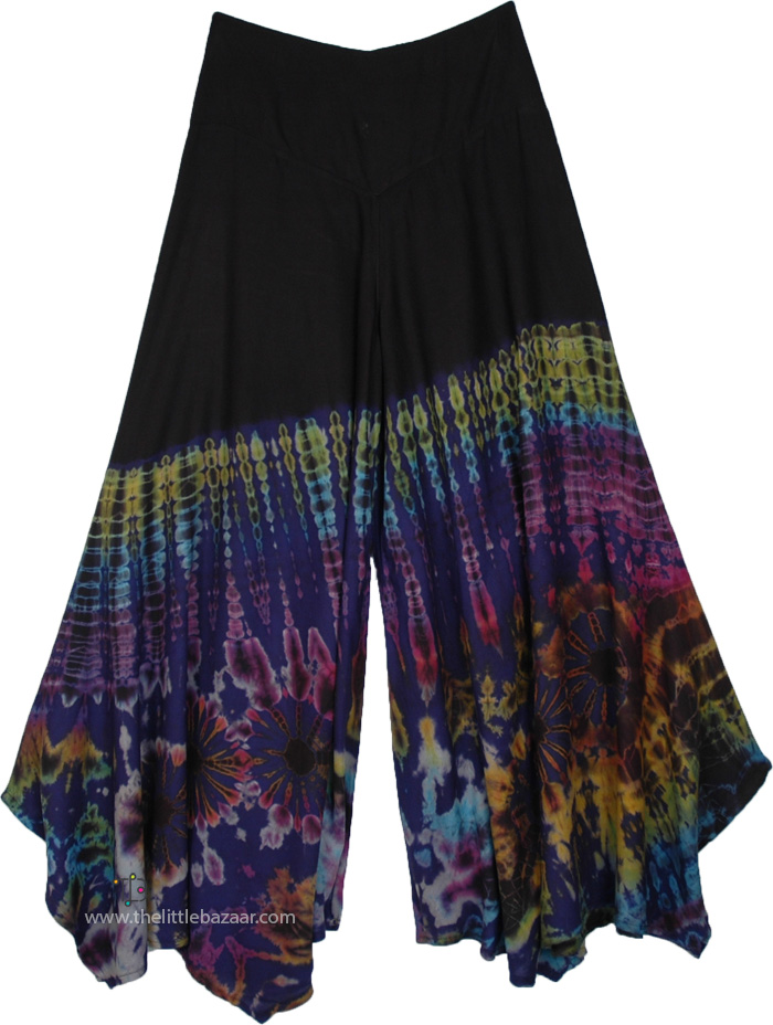 Cosmic Haze Gypsy Tie Dye Side Slit Pants