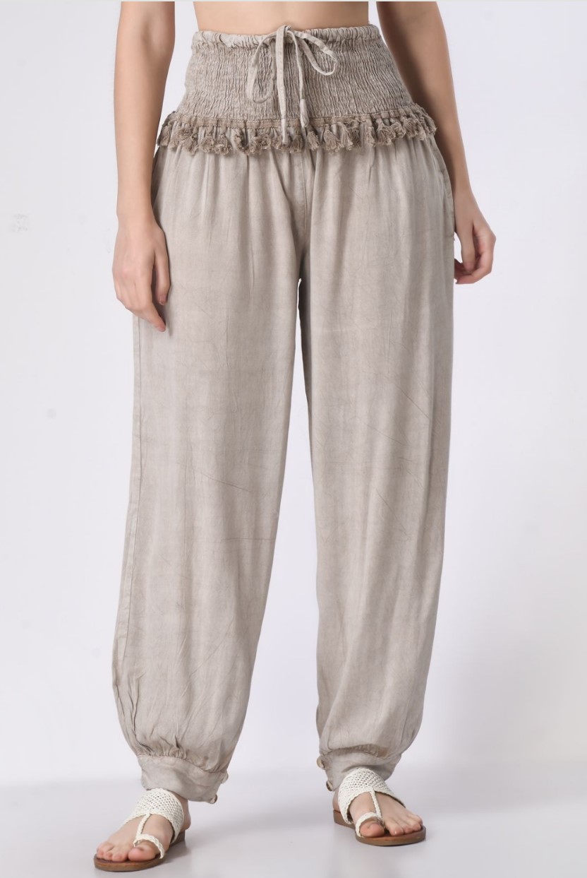 Light Sage Green Bohemian Patiala Pants