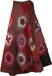 Patchwork Red Wrap Around Skirt [4027]