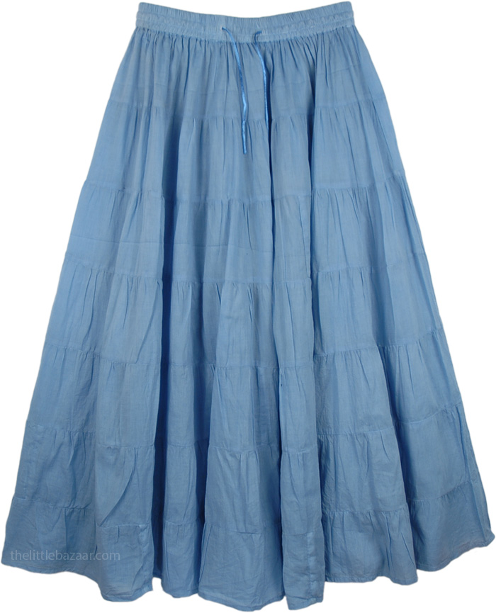 Long Skirt in Light Blue - Clearance - Sale on bags, skirts, jewelry at ...