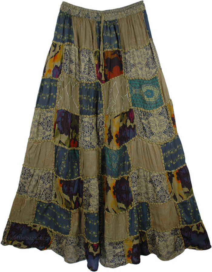 Gypsy Panel Boho Skirt | patchwork