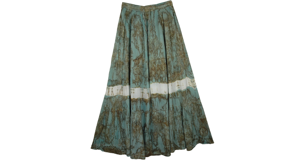 Viridian Green Tie Dye Swamp Skirt | Green | Tie-Dye