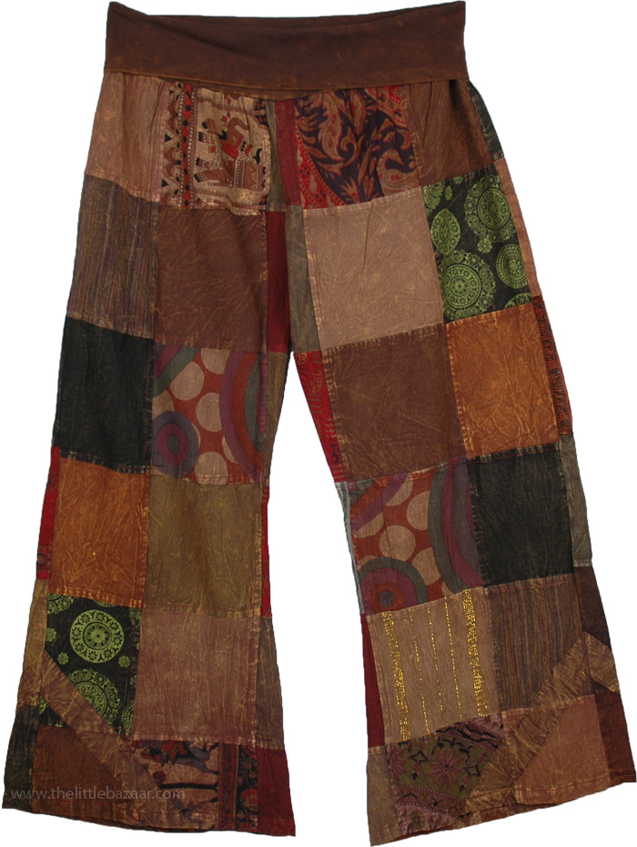 Yajna Patchwork Lounge Pants | patchwork,Split-Skirts-Pants
