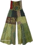 Summer Style Wide Leg Green Gypsy Pants  [4243]