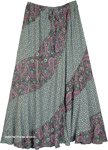 Flowy Maxi Skirt with Pastel Paisley Mix and Match Print