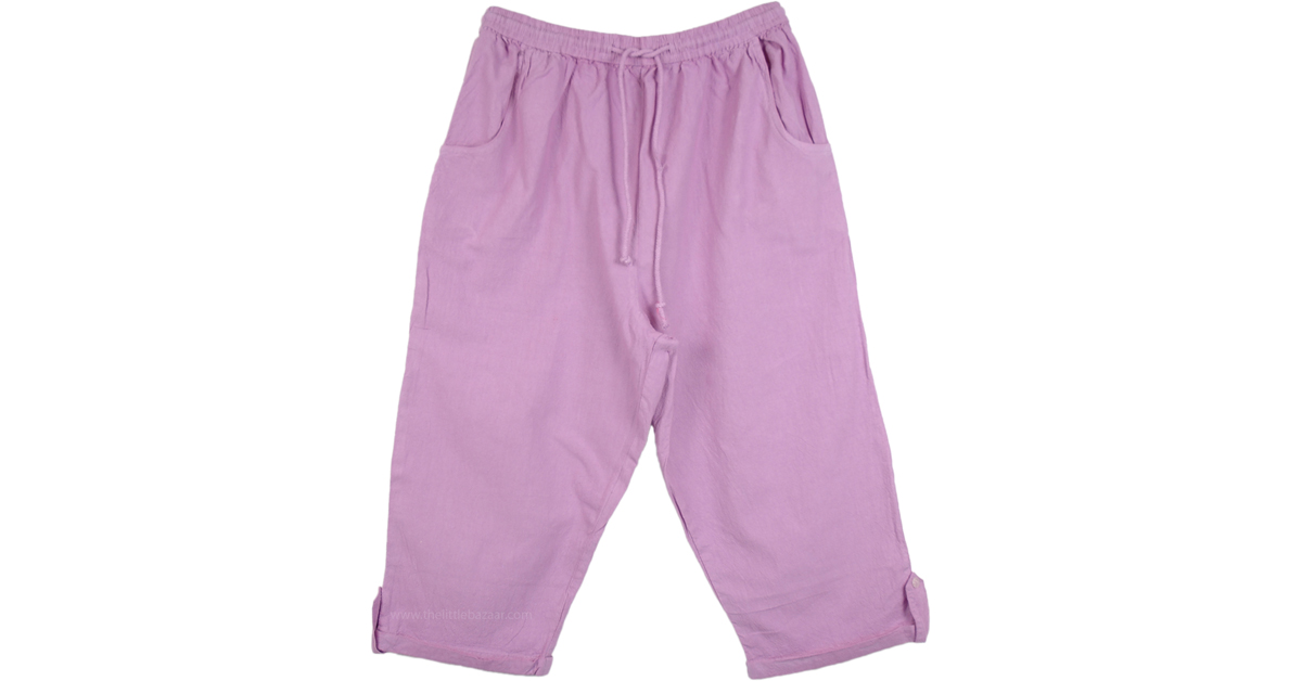Sale:$9.99 Lilac Easy Going Womens Pocket Capris