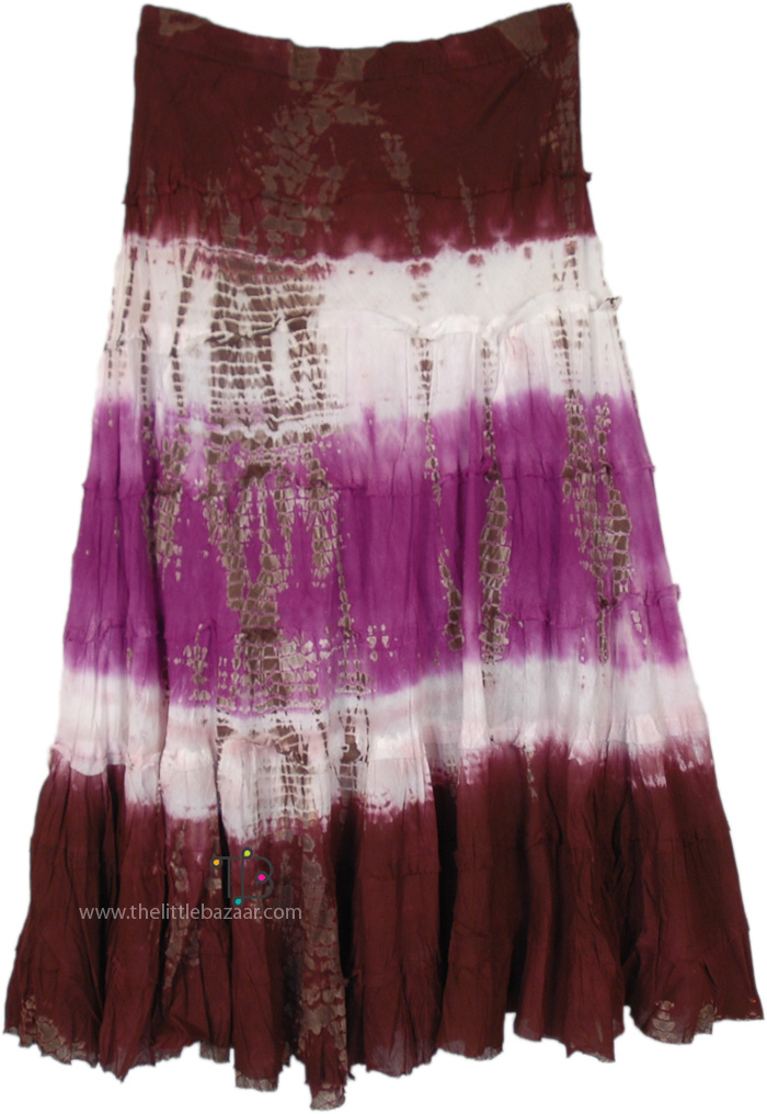 Blush Purple Tie Dye Santa Fe Skirt