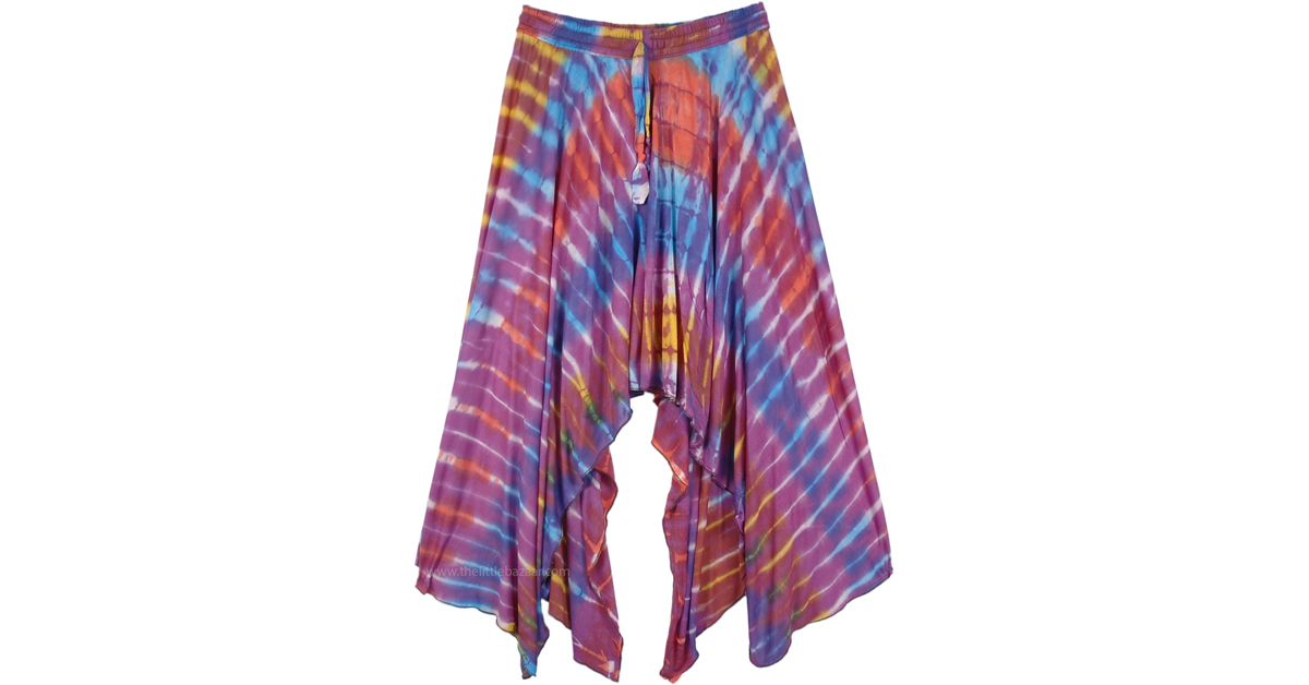 Tie Dye Rainbow Hi Low Hippie Skirt | Multicoloured | New, Tie-Dye ...