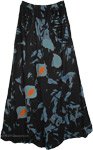 Appliqued Black Thai Skirt [4939]