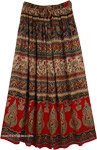 Tribal Gypsy Maxi Rayon Skirt Floral Street Wear