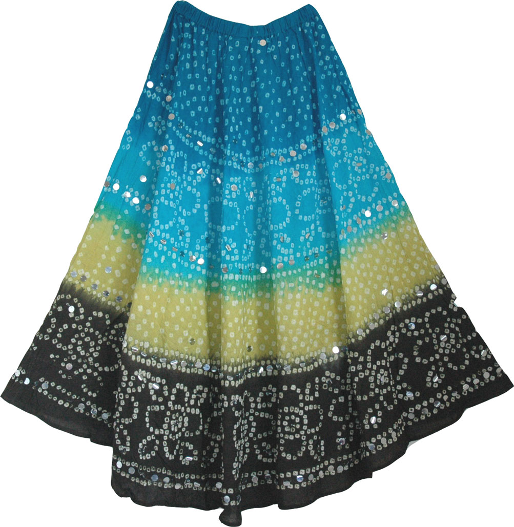 Beautiful indian long skirt flowy summer long skirt dazzled by hundreds ...