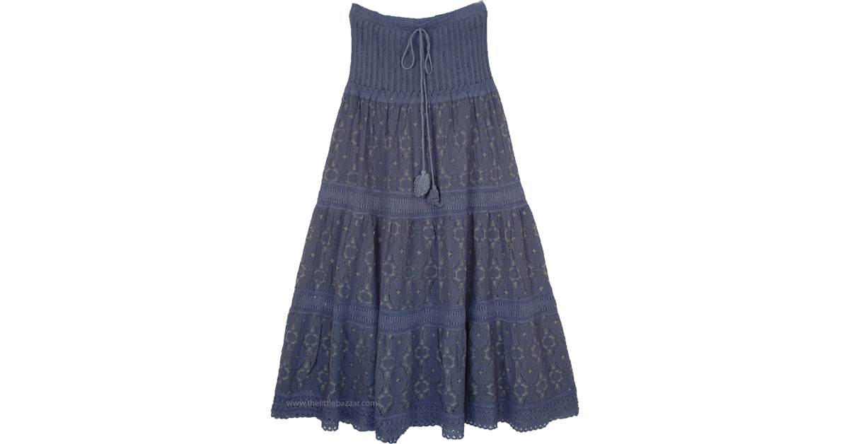 大流行中！ 2way RRR tiered skirt（blue×silver） dress その他 - www