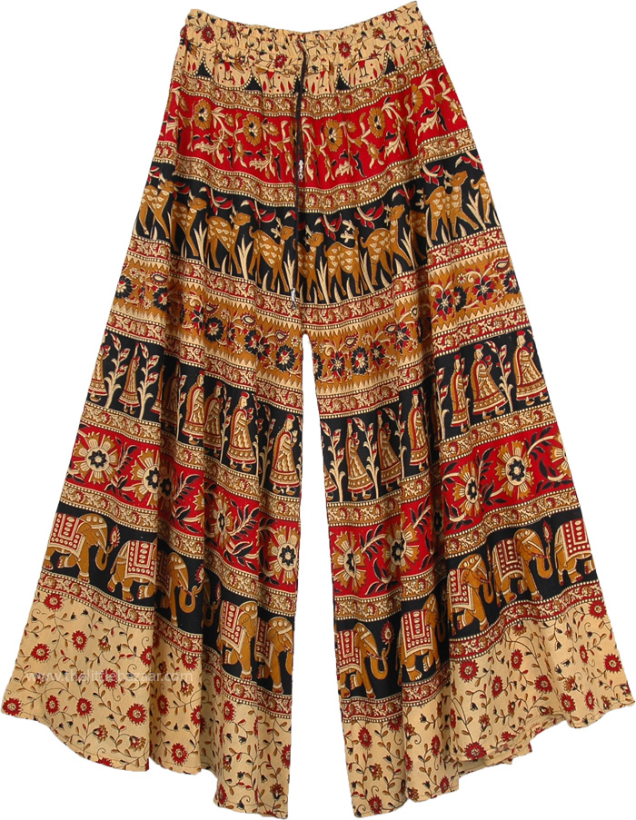 Thailand Elephant Print Boho Capri Pants 2021 Spring/Summer Indie Folk  Elastic Waist Loose Casual Trousers From Blueberry12, $15.42 | DHgate.Com