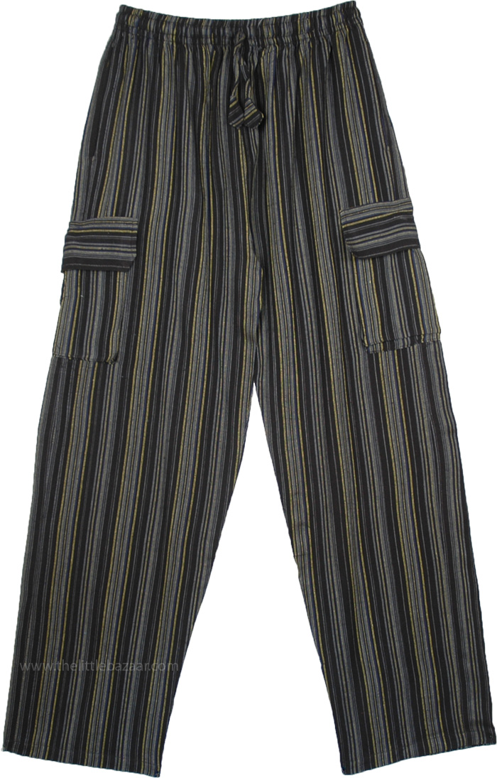 Striped Hippie Lounge Pants - Pineapple Express