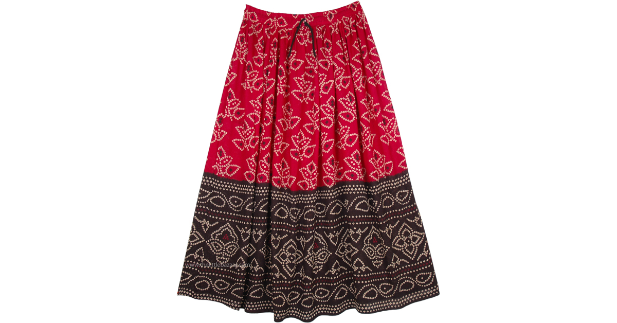Ethnic Printed Rayon Everyday Street Womens Skirt | Pink | Misses ...