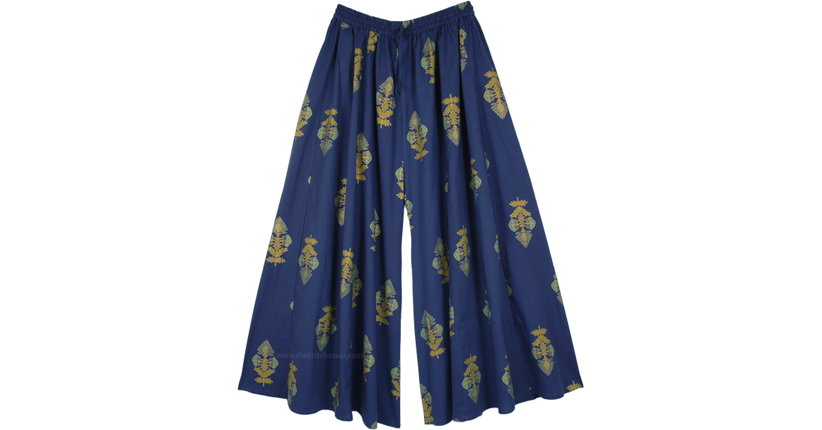 wide leg printed palazzo pants