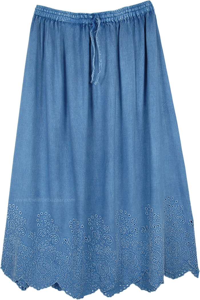 Mella Denim Skirt - Light Blue