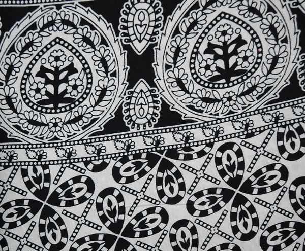 Bohemian Paisley Black and White Wrap Around Skirt | White | Wrap ...
