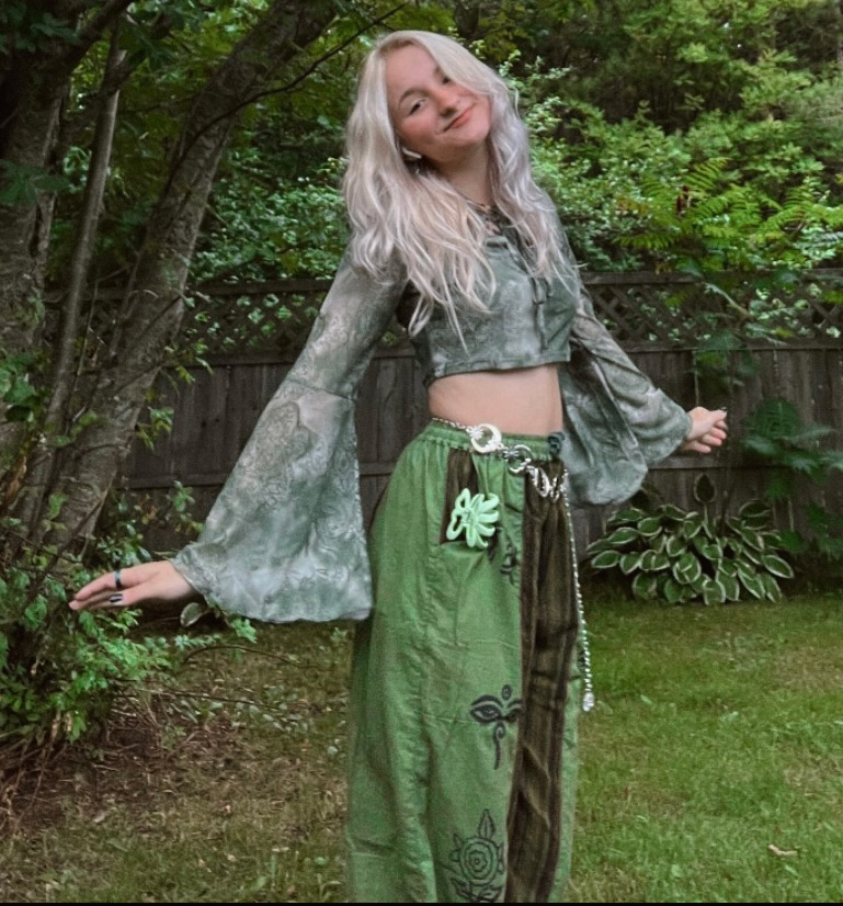 indie Green Bohemian Harem Yoga Pants | Green | Split-Skirts-Pants ...