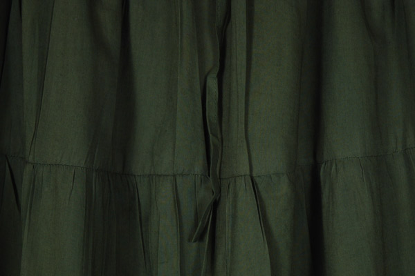Sage Beauty Extra Long Cotton Tiered Skirt | Green | Tall, Tiered-Skirt ...