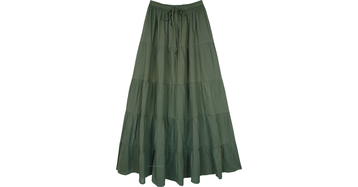 Cotton Skirt / 'tralee' Tiered Petticoat / 4 Earth Tone Colors / Breathe  Clothing USA -  Canada